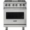 Viking - 5-Series 4.7 Cu. Ft. Self-Cleaning Freestanding Dual Fuel Convection Range - Stainless Steel-Front_Standard