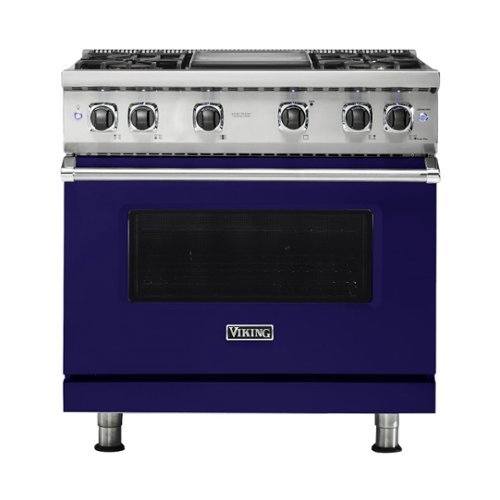 Viking - 5.1 Cu. Ft. Freestanding Gas Convection Range - Cobalt Blue-Front_Standard 