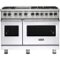 Viking - 5-Series Dual Fuel Self-Clean 48"W Sealed Burner Range - White-Front_Standard