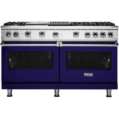 Viking - Freestanding Double Oven Gas Convection Range - Cobalt Blue-Front_Standard 