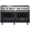 Viking - Self-Cleaning Freestanding Double Oven Dual Fuel Convection Range - Graphite Gray-Front_Standard