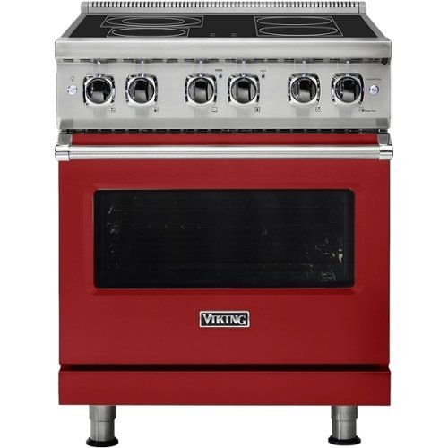 Viking - 4.7 Cu. Ft. Self-Cleaning Freestanding Electric Convection Range - Apple Red-Front_Standard 