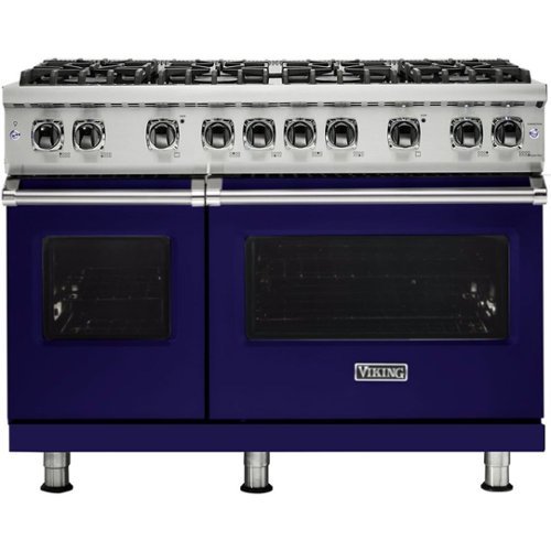 Viking - Professional 5 Series 6.1 Cu. Ft. Freestanding Double Oven Gas Convection Range - Cobalt Blue-Front_Standard 