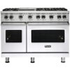 Viking - 6.1 Cu. Ft. Freestanding Double Oven LP Gas Convection Range - White-Front_Standard