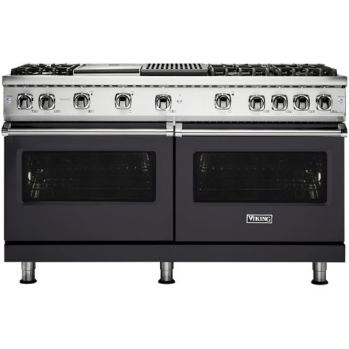 Viking - Freestanding Double Oven Gas Convection Range - Graphite Gray-Front_Standard 