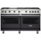 Viking - Freestanding Double Oven Gas Convection Range - Graphite Gray-Front_Standard