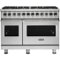 Viking - 5-Series Dual Fuel Self-Clean 48"W Sealed Burner Range - Stainless Steel-Front_Standard