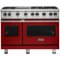 Viking - Freestanding Double Oven Gas Convection Range - Apple red-Front_Standard