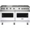 Viking - Freestanding Double Oven Gas Convection Range - White-Front_Standard