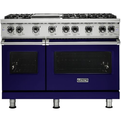 Viking - Freestanding Double Oven Gas Convection Range - Cobalt Blue-Front_Standard 