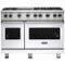 Viking - Freestanding Double Oven Gas Convection Range - White-Front_Standard