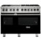Viking - Self-Cleaning Freestanding Double Oven Dual Fuel Convection Range - Black-Front_Standard