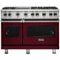 Viking - Freestanding Double Oven Gas Convection Range - Burgundy-Front_Standard