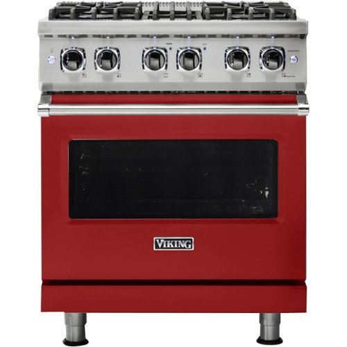 Viking - 4.7 Cu. Ft. Self-Cleaning Freestanding Dual Fuel Convection Range - Apple Red-Front_Standard 