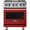 Viking - 4.7 Cu. Ft. Self-Cleaning Freestanding Dual Fuel Convection Range - Apple Red-Front_Standard