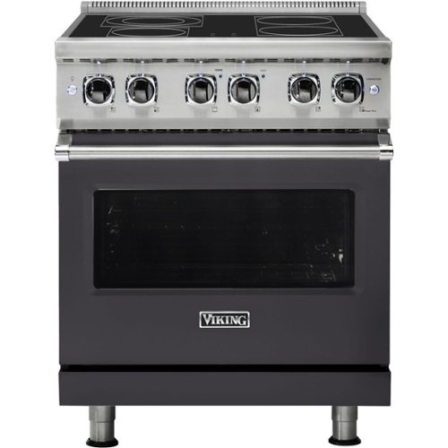 Viking - 4.7 Cu. Ft. Self-Cleaning Freestanding Electric Convection Range - Graphite Gray-Front_Standard 