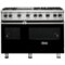 Viking - Professional 5 Series 6.1 Cu. Ft. Freestanding Double Oven Gas Convection Range - Black-Front_Standard