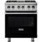 Viking - 4.7 Cu. Ft. Self-Cleaning Freestanding Dual Fuel Convection Range - Black-Front_Standard