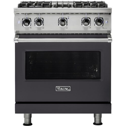 Viking - 4.0 Cu. Ft. Freestanding Gas Convection Range - Graphite Gray-Front_Standard 