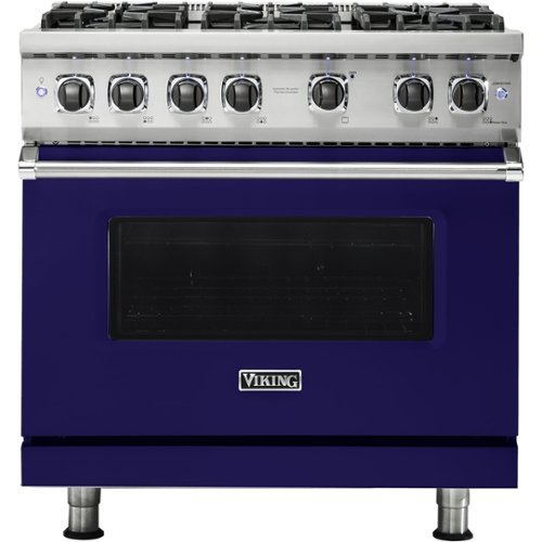 Viking - 5.1 Cu. Ft. Freestanding Gas Convection Range - Cobalt Blue-Front_Standard 
