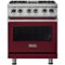 Viking - 4.7 Cu. Ft. Self-Cleaning Freestanding Dual Fuel Convection Range - Burgundy-Front_Standard