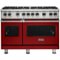 Viking - Freestanding Double Oven Gas Convection Range - Apple red-Front_Standard