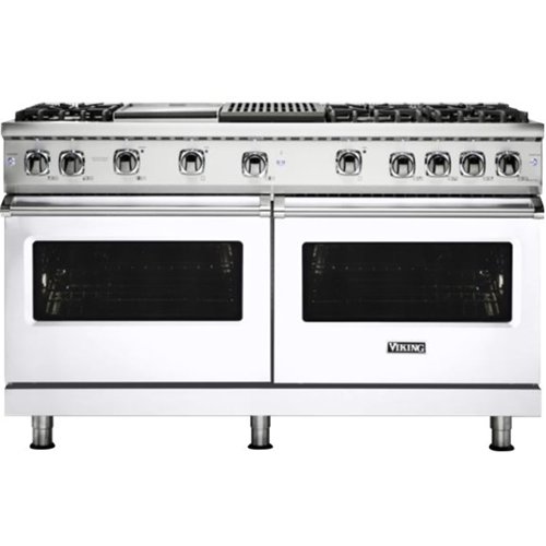 Viking - 8 Cu. Ft. Freestanding Double Oven LP Gas Convection Range - White