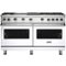 Viking - 8 Cu. Ft. Freestanding Double Oven LP Gas Convection Range - White-Front_Standard