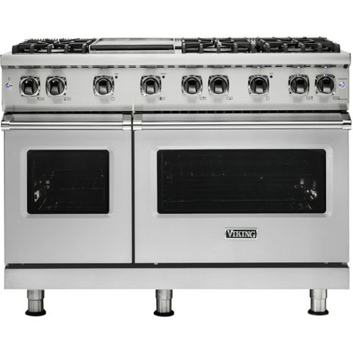 

Viking - 6.1 Cu. Ft. Freestanding Double Oven LP Gas Convection Range - Stainless Steel