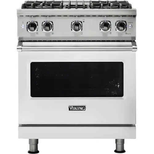 Front. Viking - Professional 5 Series 4.0 Cu. Ft. Freestanding LP Gas Convection Range - Stainless Steel.