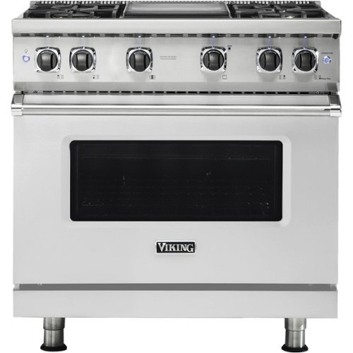 Viking - 5.1 Cu. Ft. Freestanding Gas Convection Range - Stainless steel
