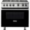 Viking - 5.1 Cu. Ft. Freestanding Gas Convection Range - Black-Front_Standard