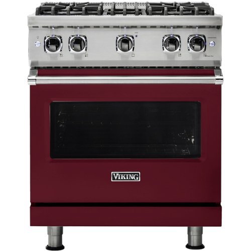 Viking - 4.0 Cu. Ft. Freestanding Gas Convection Range - Burgundy-Front_Standard 