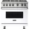 Viking - 5.1 Cu. Ft. Freestanding Gas Convection Range - White-Front_Standard