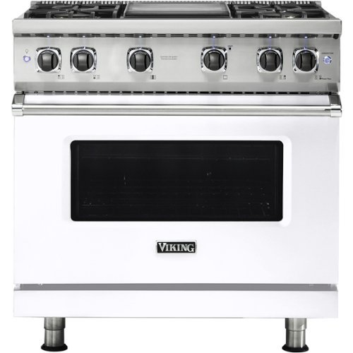 Viking - 5.1 Cu. Ft. Freestanding Gas Convection Range - White