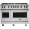 Viking - Professional 5 Series 6.1 Cu. Ft. Freestanding Double Oven LP Gas Convection Range - Stainless Steel-Front_Standard