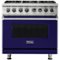 Viking - 5.6 Cu. Ft. Self-Cleaning Freestanding Dual Fuel Convection Range - Cobalt Blue-Front_Standard