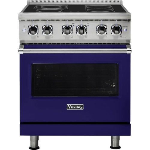 Viking - 4.7 Cu. Ft. Self-Cleaning Freestanding Electric Convection Range - Cobalt Blue-Front_Standard 