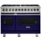 Viking - Self-Cleaning Freestanding Double Oven Dual Fuel Convection Range - Cobalt Blue-Front_Standard