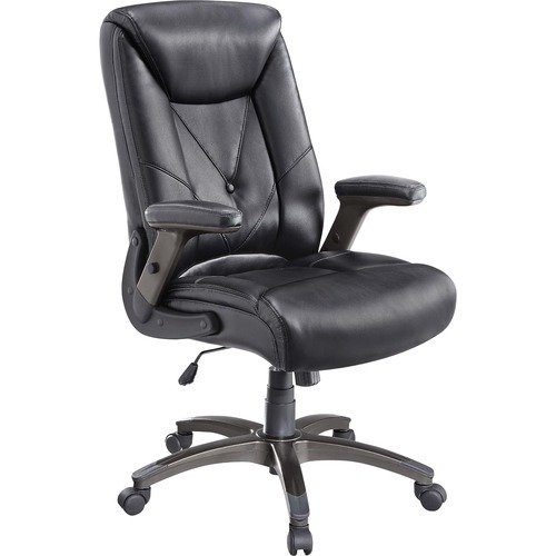 Whalen Furniture - DC Series Vinyl Drafting Chair - Black-Front_Standard 