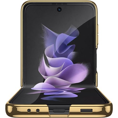 SaharaCase Marble with Ring Case for Samsung Galaxy Z Flip4 - Black GLOBAL SHIPPING