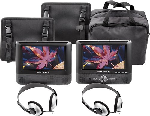  Dynex™ - 7&quot; Portable DVD Player with Dual Screens - Multi