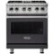 Viking - 4.7 Cu. Ft. Self-Cleaning Freestanding Dual Fuel Convection Range - Graphite Gray-Front_Standard