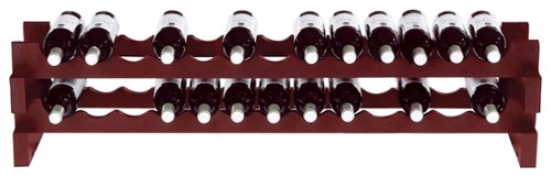  Wine Enthusiast - 26-Bottle Stackable Wine Rack Kit - Mahogany