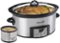Crock-Pot - Countdown 6-Quart Slow Cooker and Little Dipper Warmer - Stainless-Steel/Black-Angle_Standard 