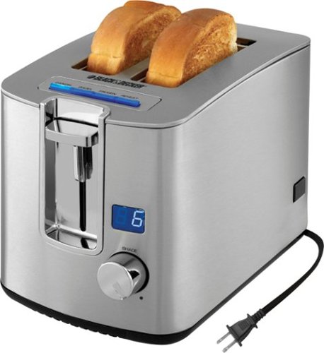  Black &amp; Decker - Two Slice Toaster - Brushed Stainless Steel, Silver