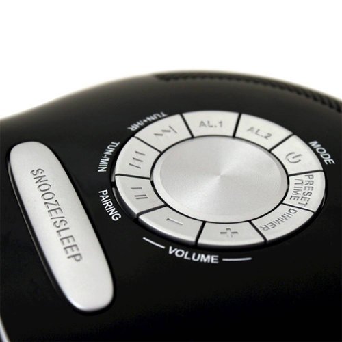 Jensen AM/FM Dual-Alarm Clock Radio - Silver/black GLOBAL SHIPPING