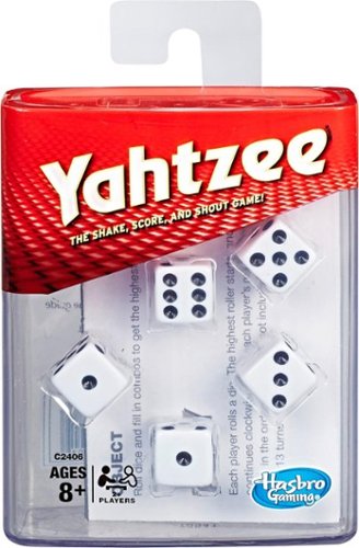  Hasbro - Gaming Yahtzee Dice Game - White