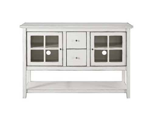 Walker Edison - Transitional TV Stand / Buffet for TVs up to 55" - Antique White