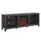 Walker Edison - Open Storage Fireplace TV Stand for Most TVs Up to 85" - Charcoal-Front_Standard 